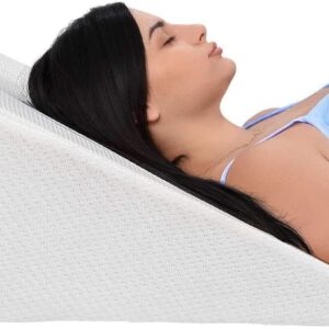 Bed Wedge Pillow for Sleep Apnea, FSA Eligible Acid Reflux, and Back Pain Relief, - Headboard Wedges for Sleeping