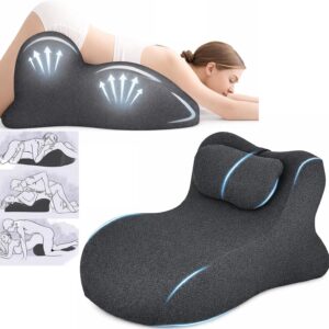 Couples Pillow – 27° Lift Sweet Spot Wedge Cushion, Rebound Support for Hip, Back & Neck Comfort, Comfort & Support, Perfect for Reading, Relaxing & Intimate Comfort