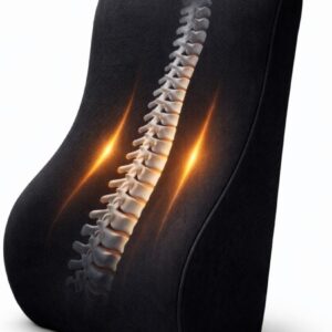 Medium Lumbar Back Support Pillow for Car, Chair Cushions,Back Pain Relief Improve Posture, Single Adjustable Straps