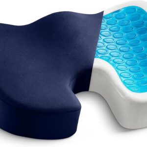 Seat Cushion Gel for Office Chairs & Car - Ergonomic Office Desk Cushions for Tailbone Pain Relief, Sciatica