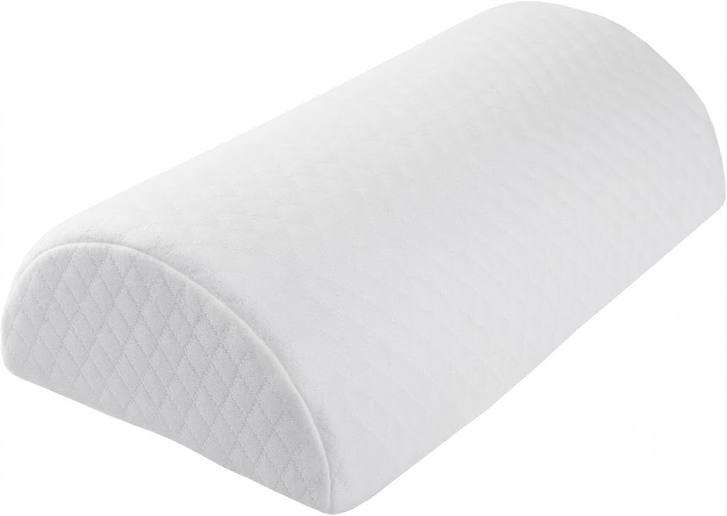 Comfort Under Knee Pillow for Back Sleeping - Half Moon Leg Bolster Pillow for Back Pain, Thoracic Support
