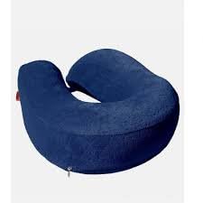 U-Shaped Memory Foam Neck Travel Pillow - Blue