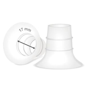 O CARE 17 mm Silicone Flange Inserts Compatible with Medela/for Spectra S1 S2 / Elvie / S18 S21 / Momcozy S9 S12/ TSRETE 24mm Breast Pump Shields or Freemie 25mm; Reduce Tunnel Down to 17 mm