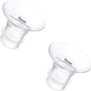O CARE 15 mm Silicone Flange Inserts Compatible with Medela/for Spectra S1 S2 / Elvie / S18 S21 / Momcozy S9 S12/ TSRETE 24mm Breast Pump Shields or Freemie 25mm; Reduce Tunnel Down to 15 mm