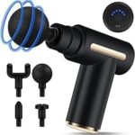 Muscle Massage Gun, Mini Massage Gun Professional Portable,Gun Low Noise Type C Charging 6 Speed 4 Massage Heads, Back and Neck Massager