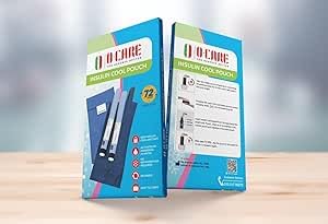 Crystal Insulin Case - Individual Pouch - Keep Insulin Cold for 72 Hours No Cooling Needed Case Capacity 3 Pens Included