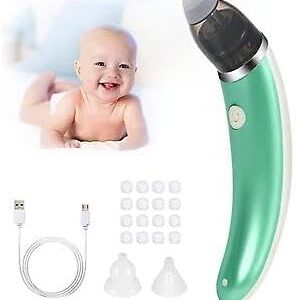 O CARE Baby Nasal Aspirator Baby Nasal Aspirator, Cleaner with 5 Suction Levels and 2 Silicone Tips, Rechargeable Vacuum Cleaner Anti-Backflow