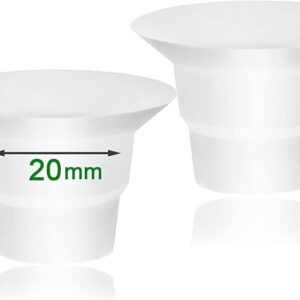 O CARE 20 mm Silicone Flange Inserts Compatible with Medela/for Spectra S1 S2 / Elvie / S18 S21 / Momcozy S9 S12/ TSRETE 24mm Breast Pump Shields or Freemie 25mm; Reduce Tunnel Down to 20mm