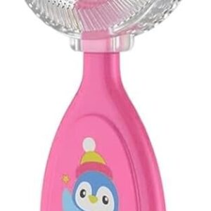 Kids Toothbrush, U Shaped Toothbrush, Soft Silicone Bristles, 360° Oral Hygiene, for 2-6 Years, 1 Piece - Fantastic-Kids-Toys (PINK, Small)