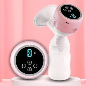 Electric Breast Pump for Mothers – Portable USB Rechargeable Silent Breastfeeding Pump with LCD Display & Adjustable Suction, BPA-Free