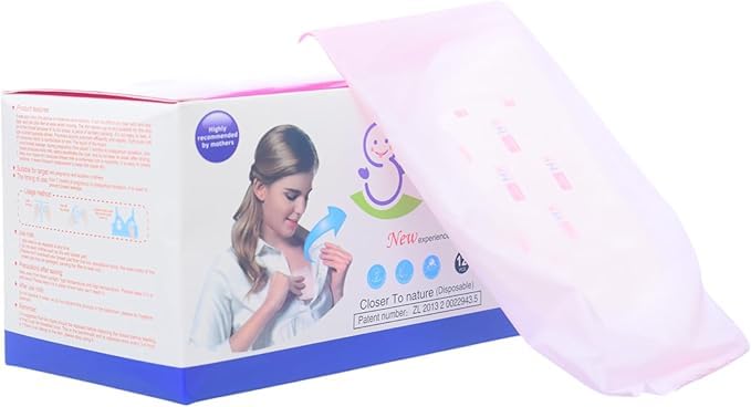 Disposable Nursing Pads, Soft and Super Absorbent Breast Pads up to 120ml, Breastfeeding Supplies for Mums, 24 Pieces