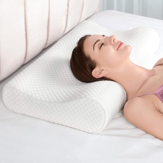 Medical Orthopedic memory Foam Pillow (30 * 50) Ergonomic Design for Neck and Back Pain Relief Washable Cover Perfect for Healthy and Comfortable Sleep