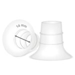O CARE 14 mm Silicone Flange Inserts Compatible with Medela/for Spectra S1 S2 / Elvie / S18 S21 / Momcozy S9 S12/ TSRETE 24mm Breast Pump Shields or Freemie 25mm; Reduce Tunnel Down to 14 mm