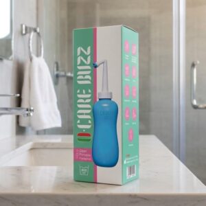 Portable Bidet Sprayer, Travel Bidet Bottle, 800ml, Blue, Unscented with very long tip and