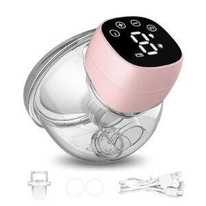 Wearable Hands Free Breast Pump,TIKHOME Portable Electric Breast Pump for feeding,3 Modes & 9 Suction Levels Low Noise with 24mm Silicone Flange 200ml Comfort Breastfeeding Milk Collector