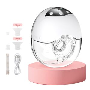 BTYOLFUP Hands-Free Breast Pump, Wearable Breast Pump 4 Modes 12 Levels with 19/21/24MM Flange, Electric Breastfeeding Pump Portable, Replaced Pumping Accessories Included White
