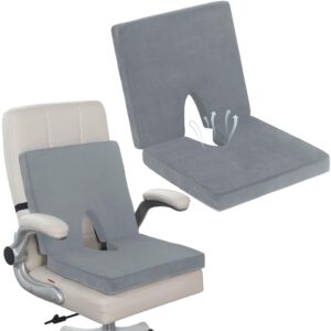 BALAPET Lumbar Support Seat Cushion,Ergonomic Lumbar Support for Posture Correction Cushion and Tailbone Pain Relief, Foldable and Portable Back Rest Coccyx Pillow for Office Chair,Car,Travel(Gray)
