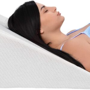 O CARE Cushion | 2 Years Warranty | Wedge Pillow Memory Foam for Back Support, Acid Reflux, Snoring, GERD, Leg Elevation, Pregnancy | Black, 47 * 65