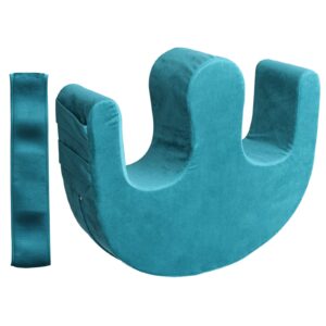 Sexysamba Bedridden Patient Turning Device with Fixing Strap Elderly Assistance Products Bed Rest Leg Pillow Patient Lift Aid Flannel Multifunctional Anti-Decubitus Nursing Products, Blue