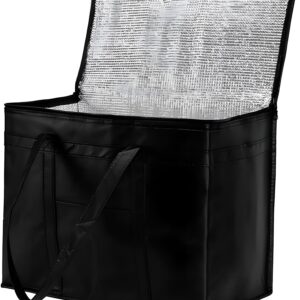 MARMIX Insulated Thermal Bag for Hot & Cold Food Heavy Duty, Foldable Cooler Tote with Zipper Reusable Grocery Shopping Bag, Collapsible Picnic Lunch Bag for Travel, Delivery, Freezer Storage